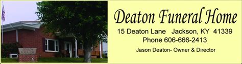 January 26, 2023. . Deaton funeral home obituaries